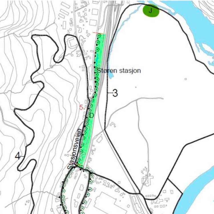 Planskisse om området